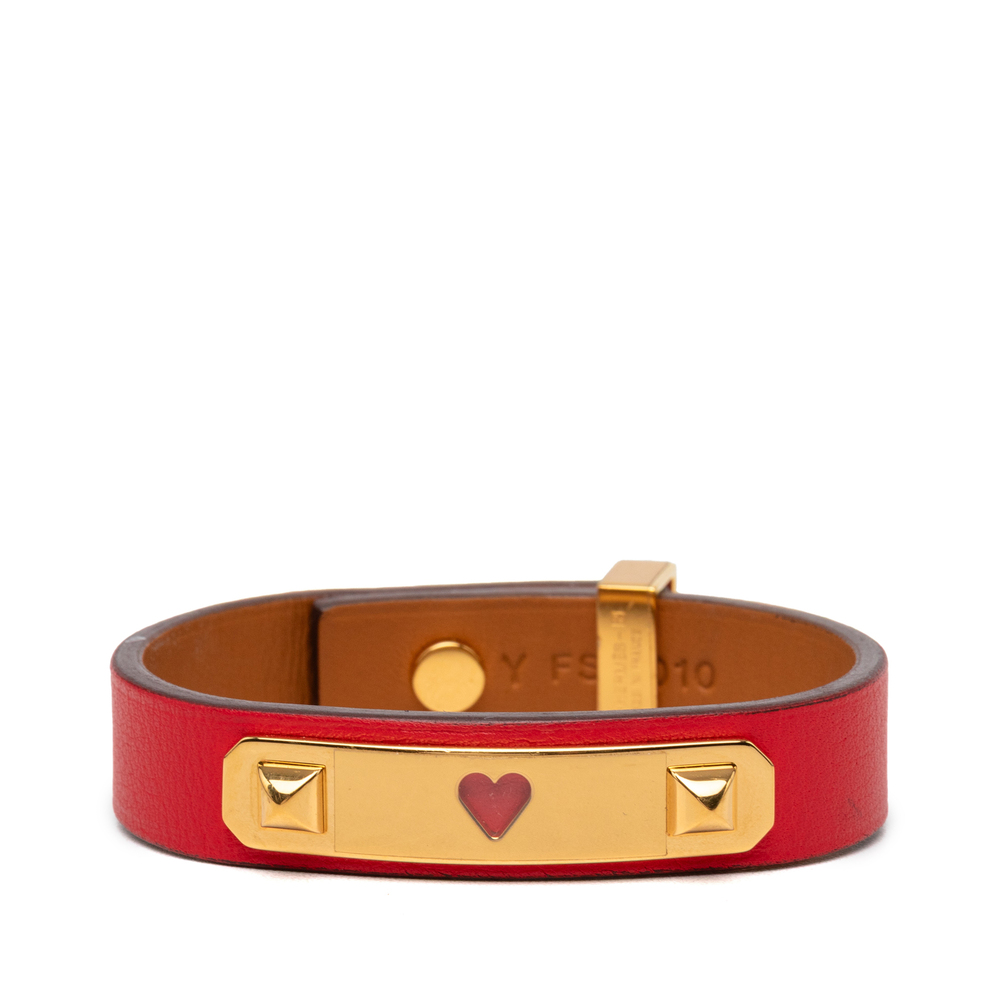 Pre-Loved Hermes Narrow Swift As de Coeur Bracelet